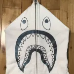 OBO BAPE Space Camo Shark Full Zip Hoodie White