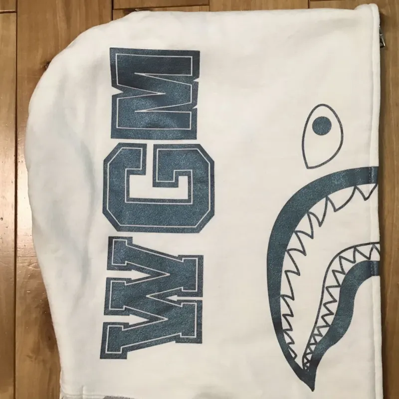 OBO BAPE Space Camo Shark Full Zip Hoodie White