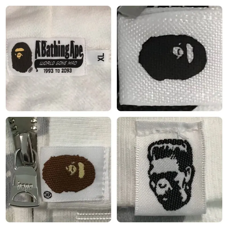 OBO BAPE Space Camo Shark Full Zip Hoodie White