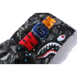 OBO BAPE Space Camo Shark WGM Full-Zip Spliced Hoodie Black & White