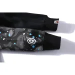 OBO BAPE Space Camo Shark WGM Full-Zip Spliced Hoodie Black & White