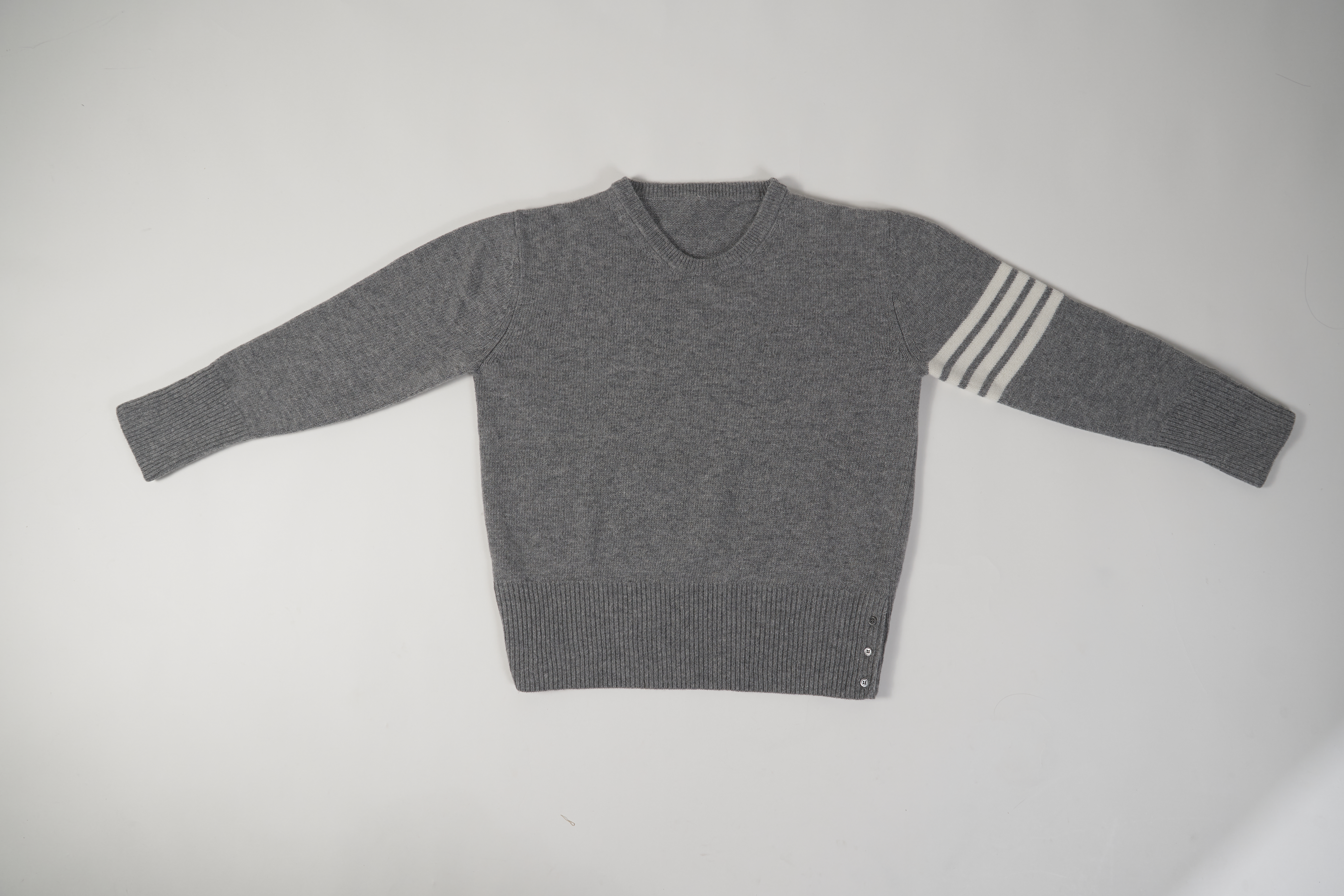 OBO 4-Bar Stripe Shetland Wool Sweater