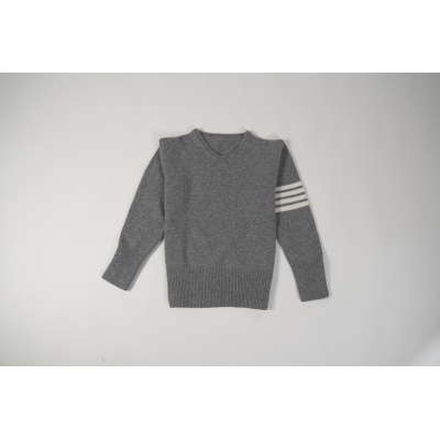 OBO 4-Bar Stripe Shetland Wool Sweater 02