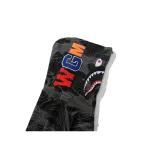 OBO   BAPE Layered Line Camo Shark Full Zip Hoodie Black & Beige