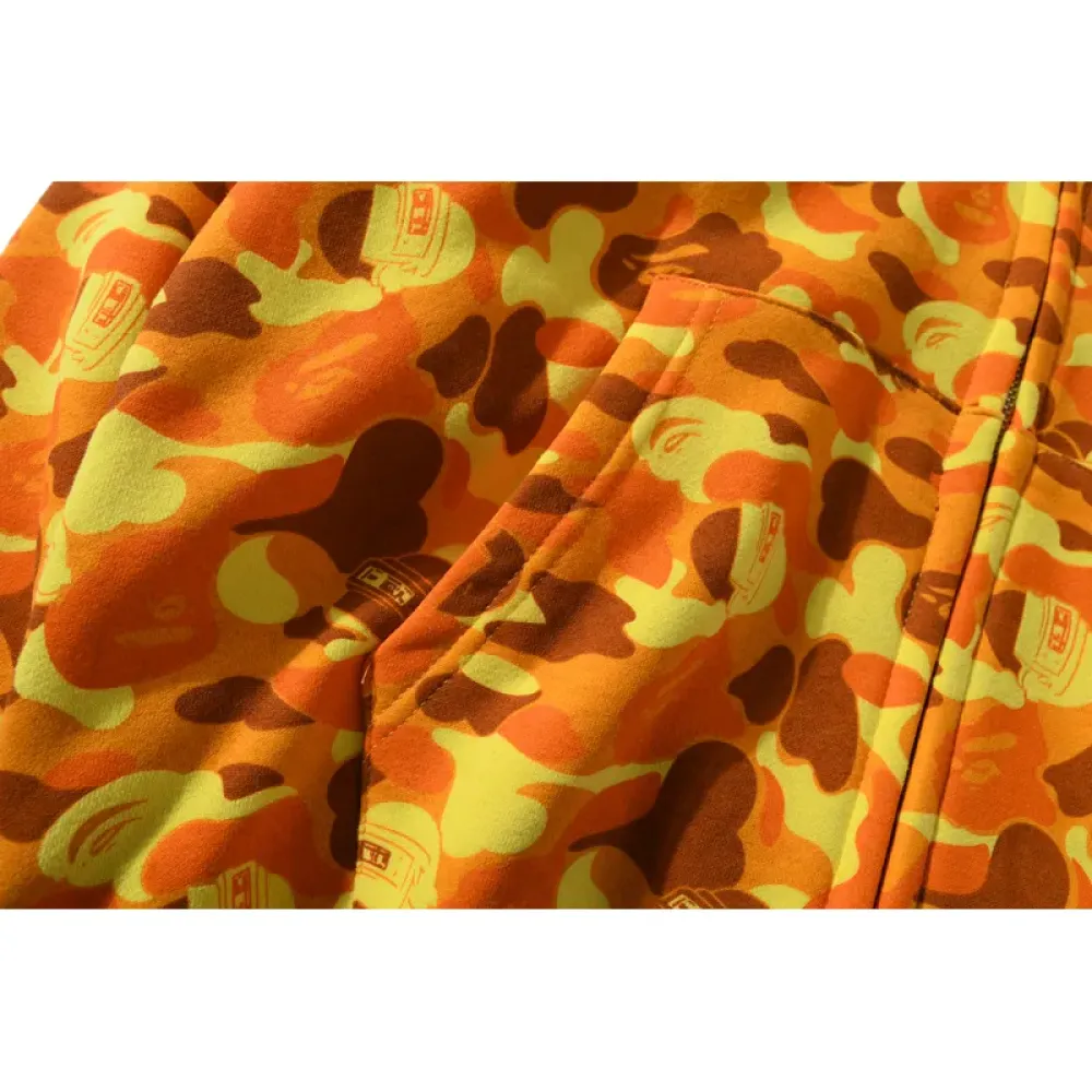 OBO  BAPE x PUBG Joint Model PlayerUnknown's Battlegrounds Orange Camouflage Hoodie