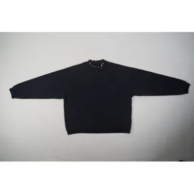 OBO  Pierced Round Sweatshirt Oversized in Black Faded 02