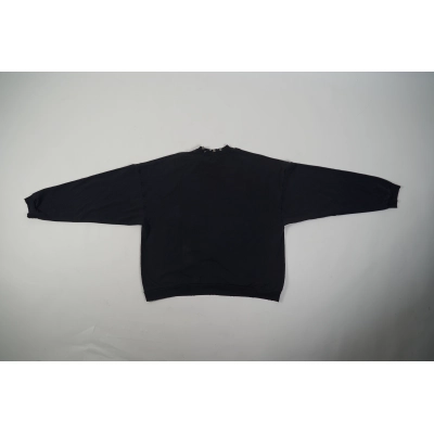 OBO  Pierced Round Sweatshirt Oversized in Black Faded 01