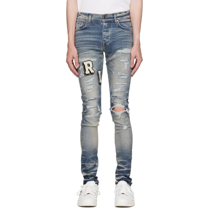 OBO AMIRI Blue Varsity Jeans