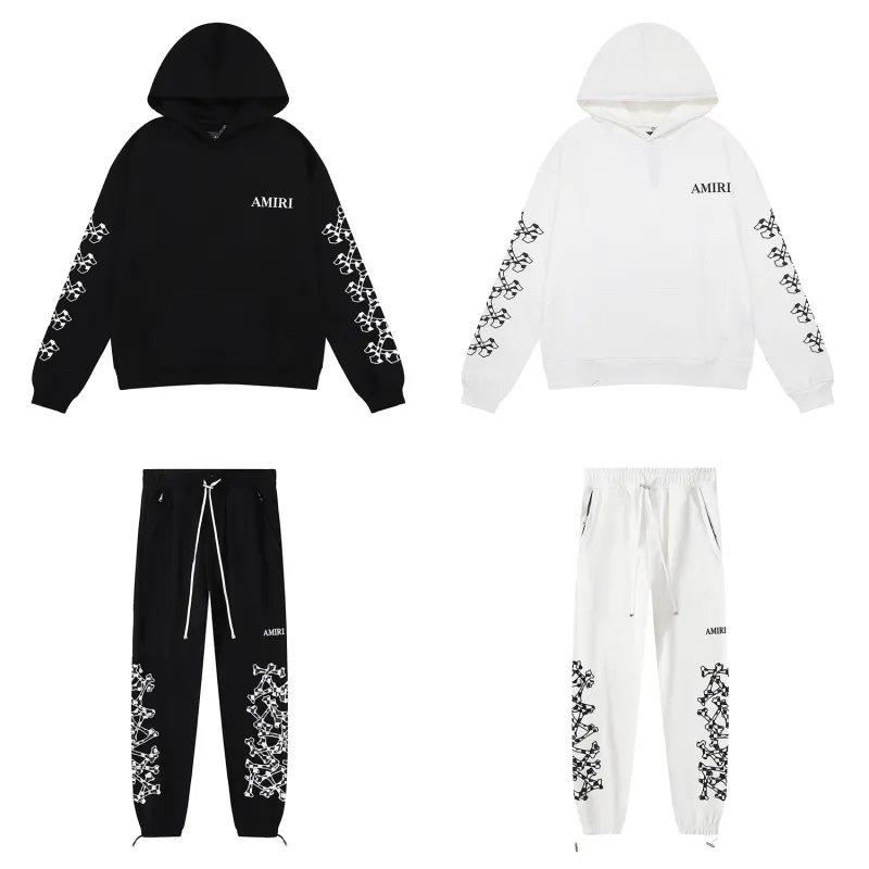 OBO Amiri Skull and Cross Arm Print Hoodie & Sweatpant Set