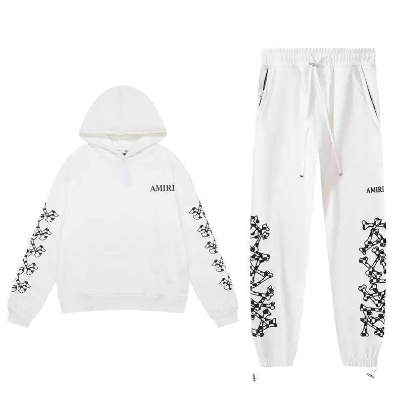 OBO Amiri Skull and Cross Arm Print Hoodie & Sweatpant Set