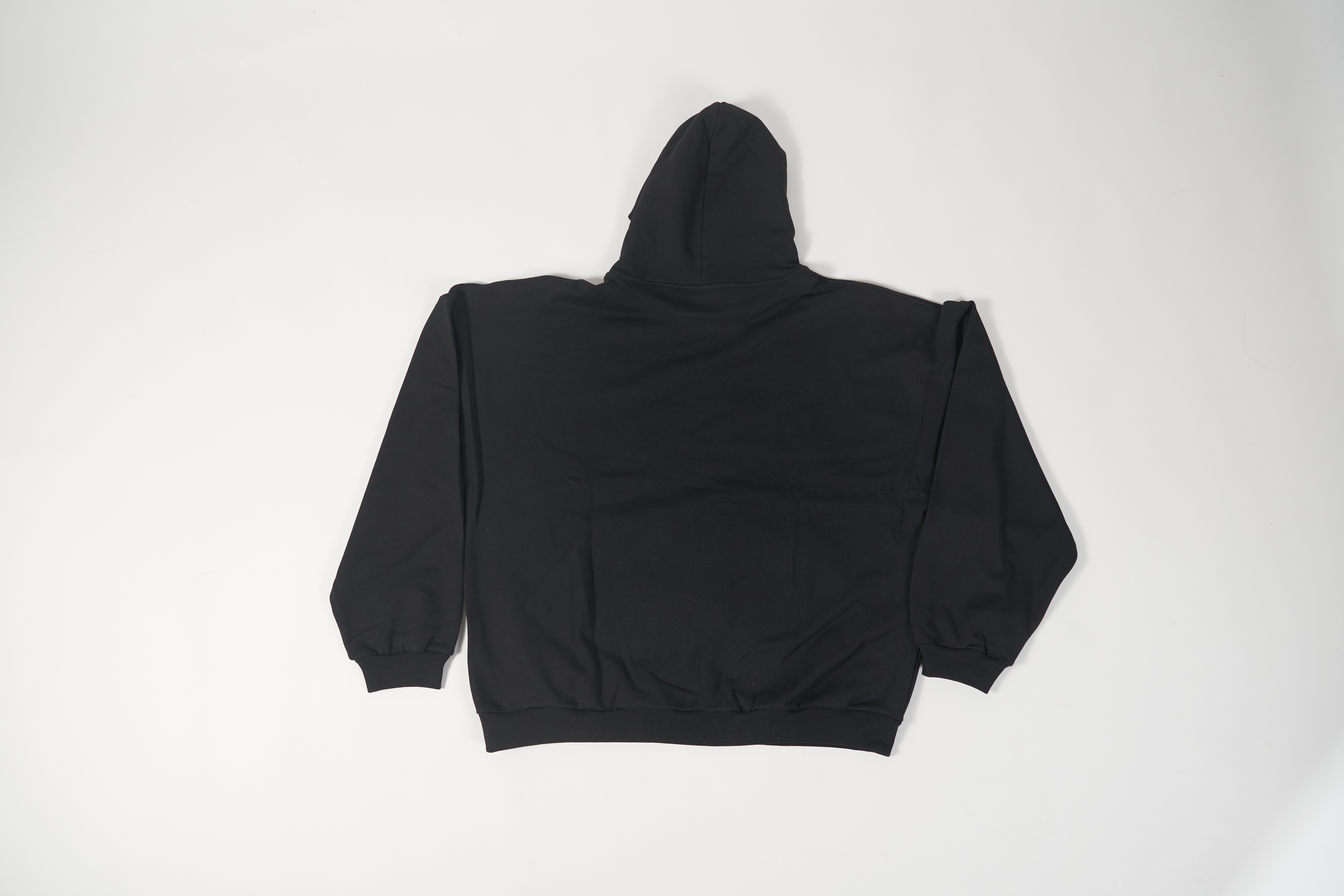 OBO Back Flip Round Hoodie Oversized In Black