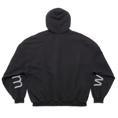 OBO BALENCIAGA Black 'Bal.com' Hoodie 02