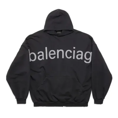 OBO BALENCIAGA Black 'Bal.com' Hoodie 01