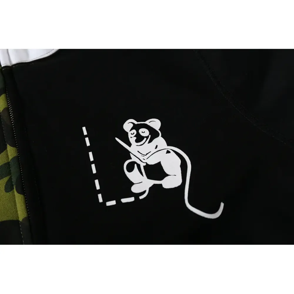 OBO BAPE And Panda Head Patchwork Hoodie