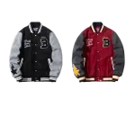 OBO BAPE CREW VARSITY JACKET Black & Red