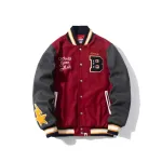 OBO BAPE CREW VARSITY JACKET Black & Red