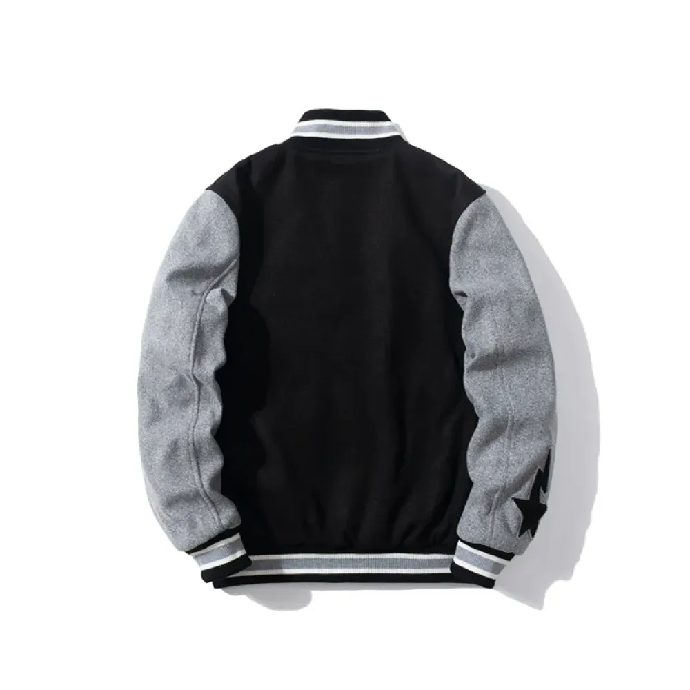 OBO BAPE CREW VARSITY JACKET Black & Red