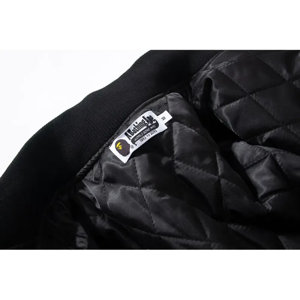 OBO BAPE CREW VARSITY JACKET Black & Red
