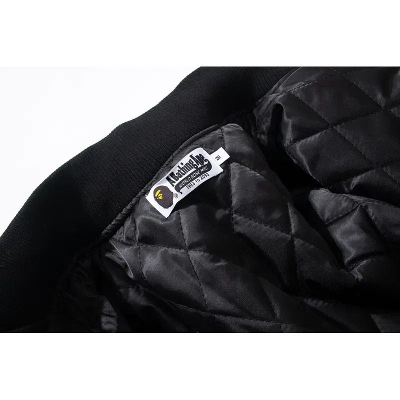 OBO BAPE CREW VARSITY JACKET Black & Red