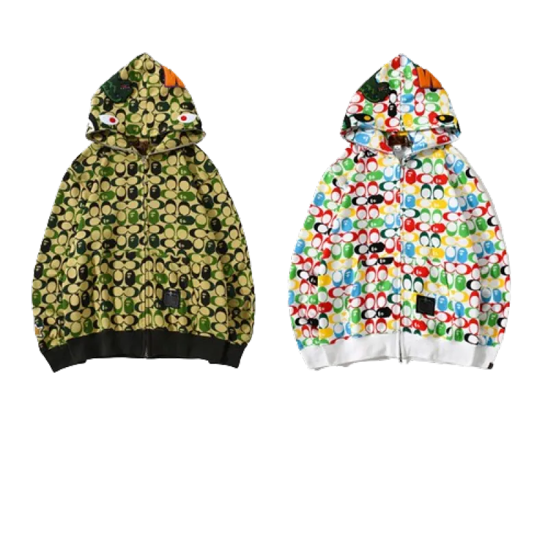 OBO BAPE Dinosaur Collaboration Camouflage Hoodie