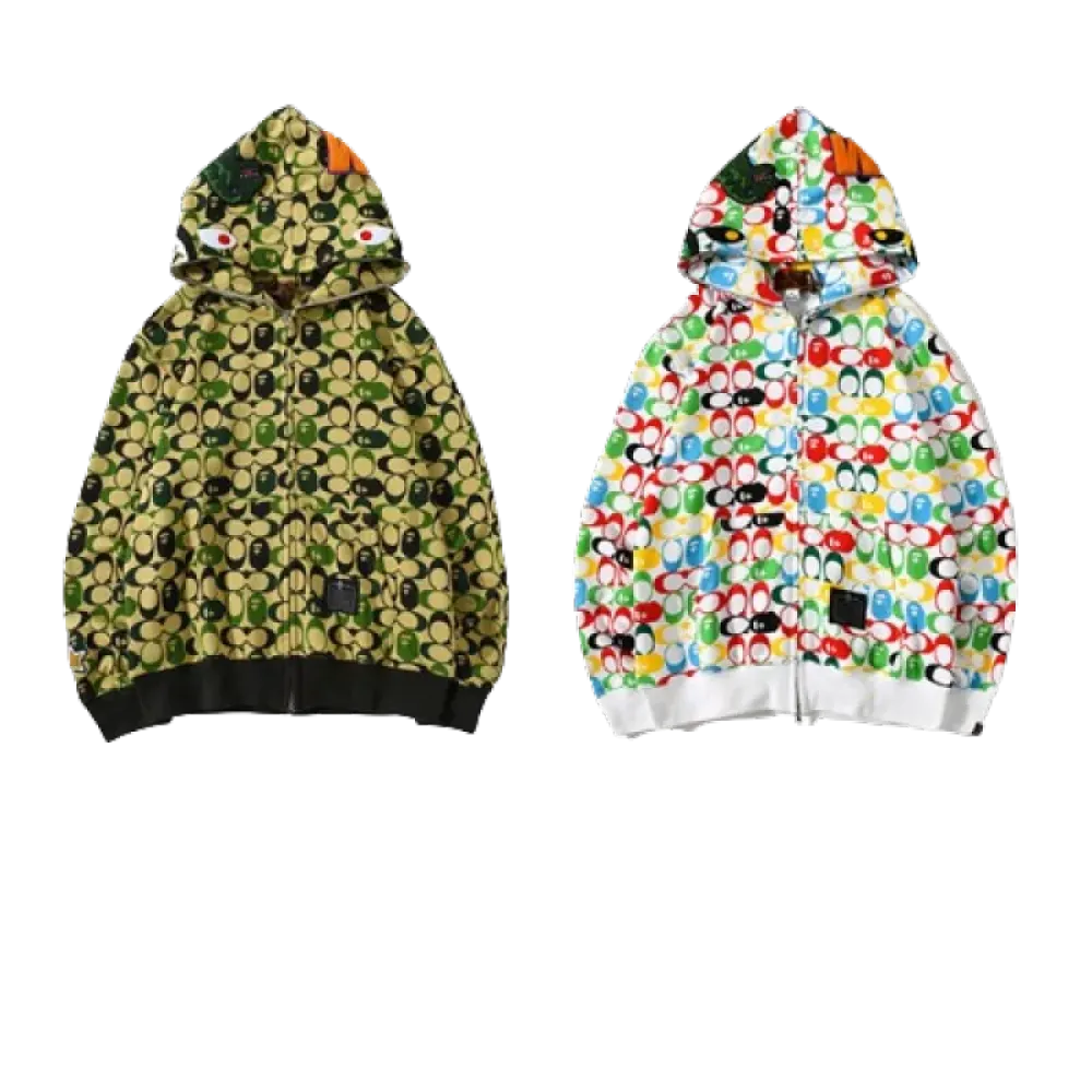 OBO BAPE Dinosaur Collaboration Camouflage Hoodie