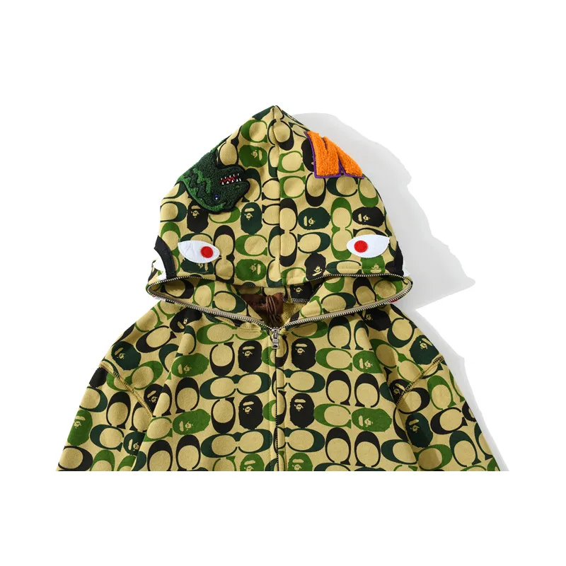 OBO BAPE Dinosaur Collaboration Camouflage Hoodie