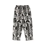 OBO BAPE FW23 Full-Print Letter Series Shark Loose Version Trousers And Sweatpants