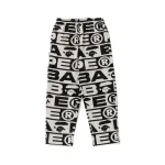 OBO BAPE FW23 Full-Print Letter Series Shark Loose Version Trousers And Sweatpants