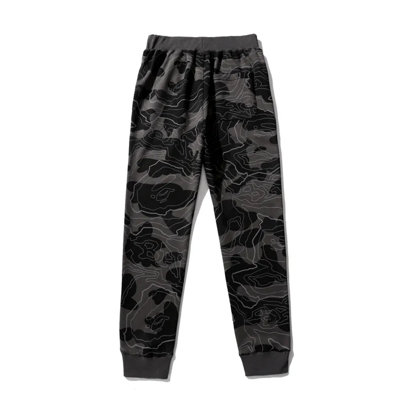 OBO BAPE Layered Line Camo Shark Layered Camouflage Shark Trousers