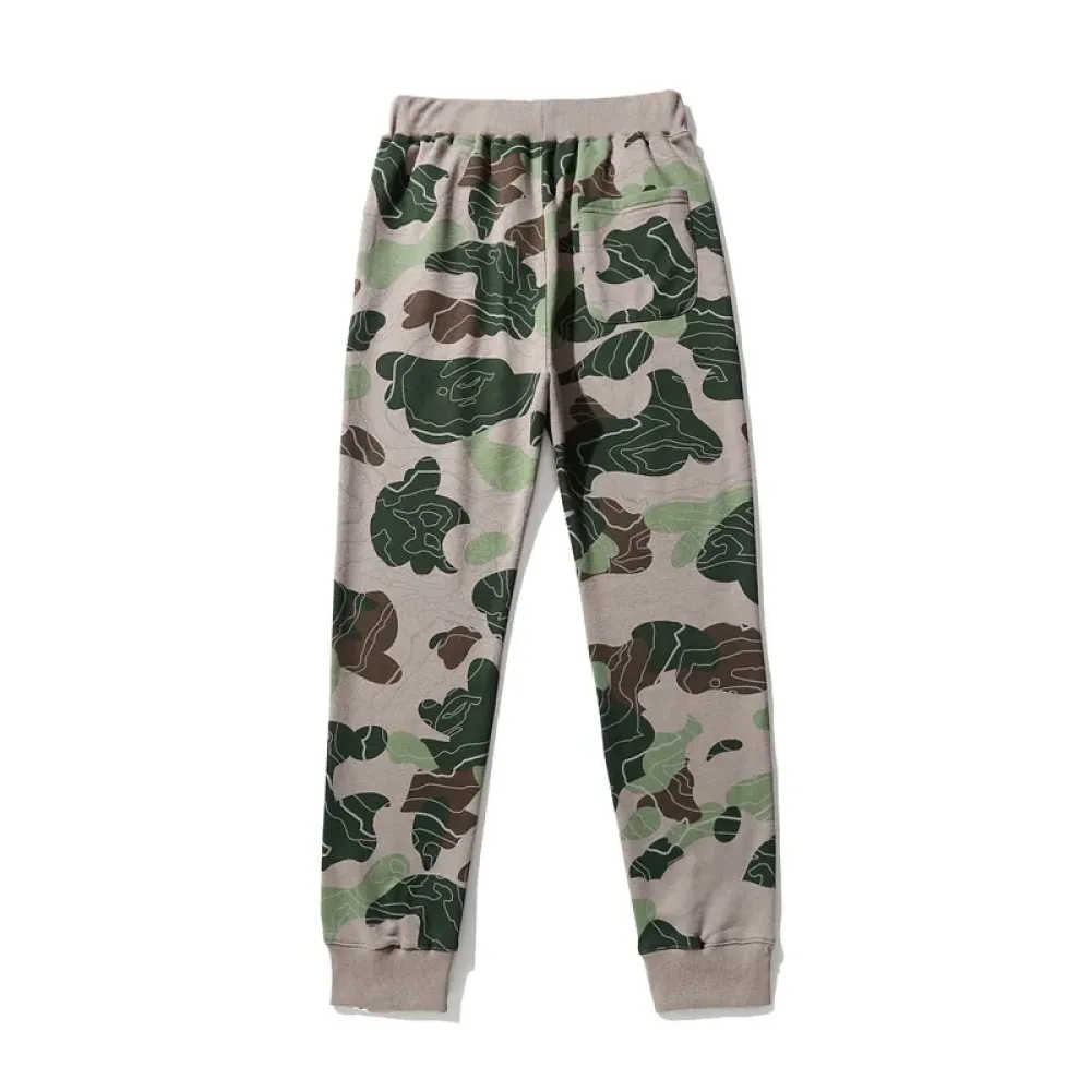 OBO BAPE Layered Line Camo Shark Layered Camouflage Shark Trousers