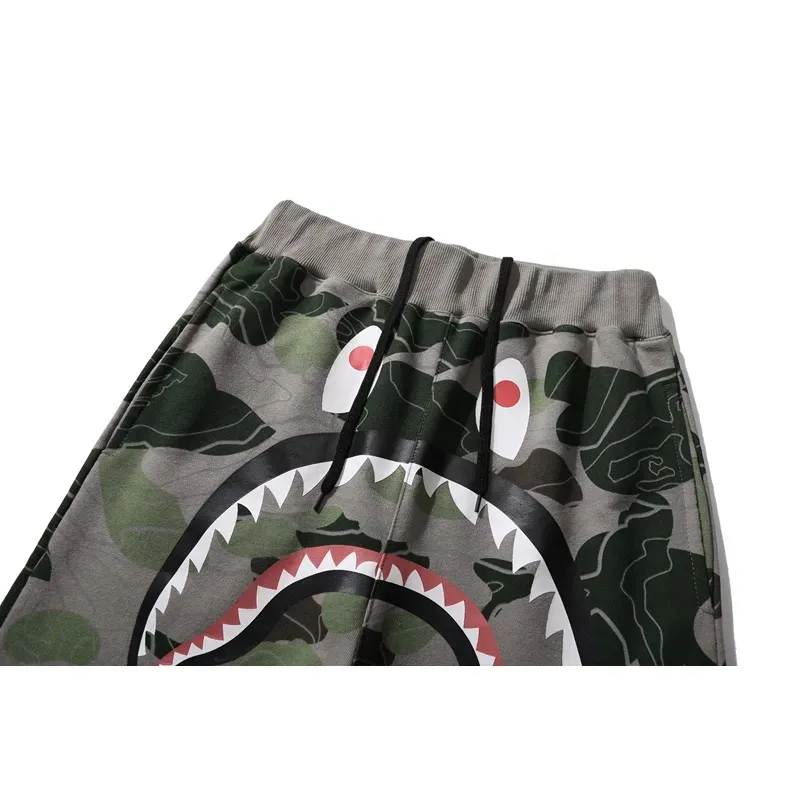 OBO BAPE Layered Line Camo Shark Layered Camouflage Shark Trousers