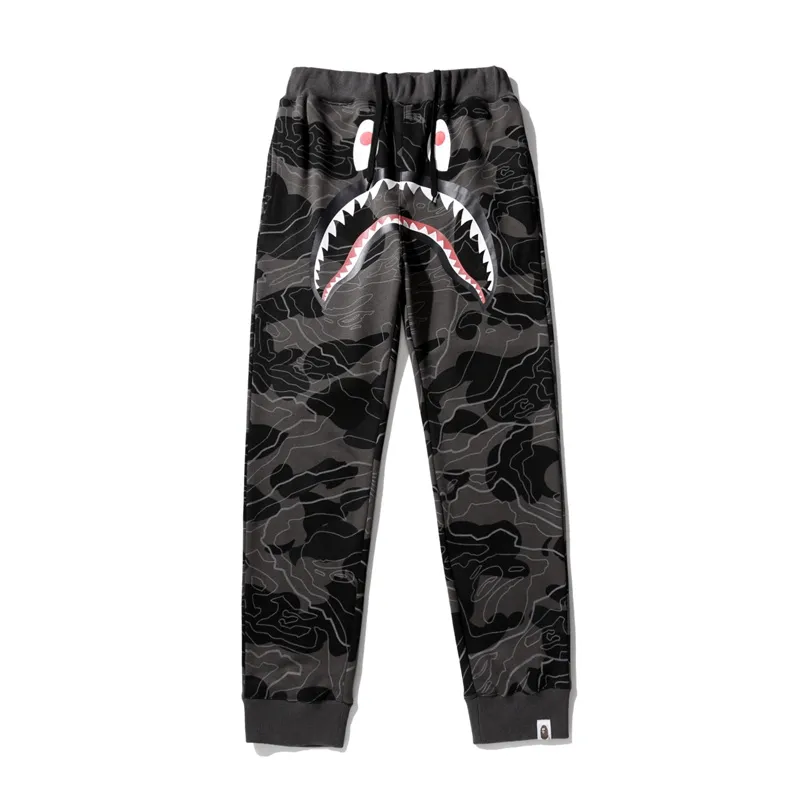 OBO BAPE Layered Line Camo Shark Layered Camouflage Shark Trousers