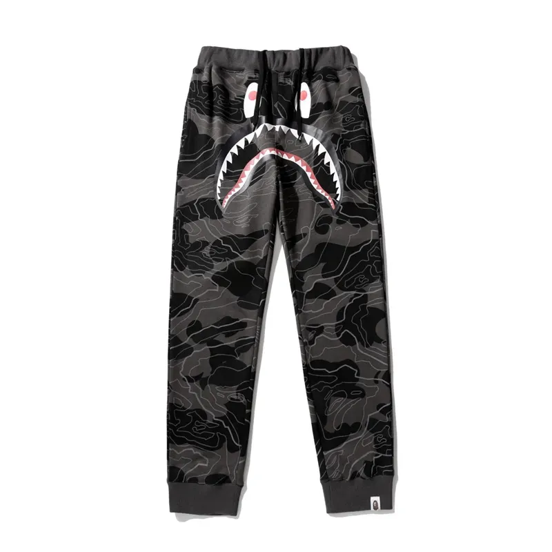 OBO BAPE Layered Line Camo Shark Layered Camouflage Shark Trousers