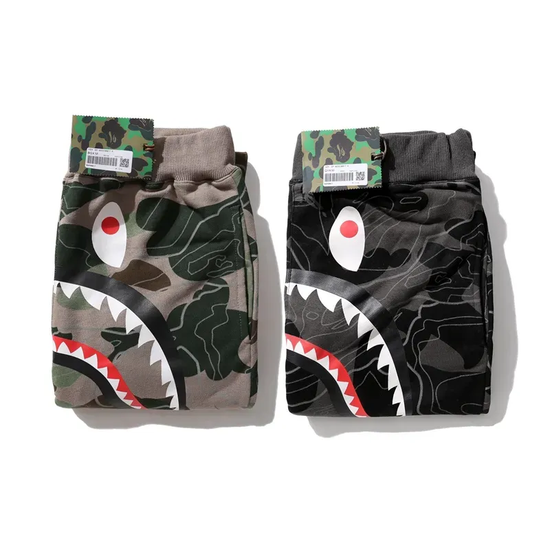 OBO BAPE Layered Line Camo Shark Layered Camouflage Shark Trousers
