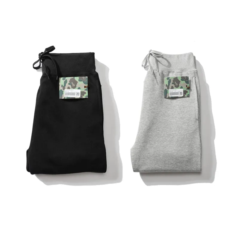 OBO BAPE Letter Print Solid Color Sports Trousers