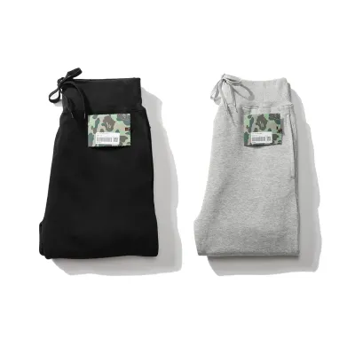OBO BAPE Letter Print Solid Color Sports Trousers 02