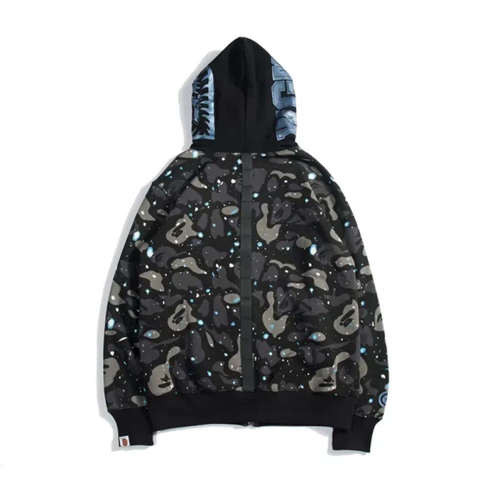 OBO BAPE Luminous Starry Sky Hoodie Black & White