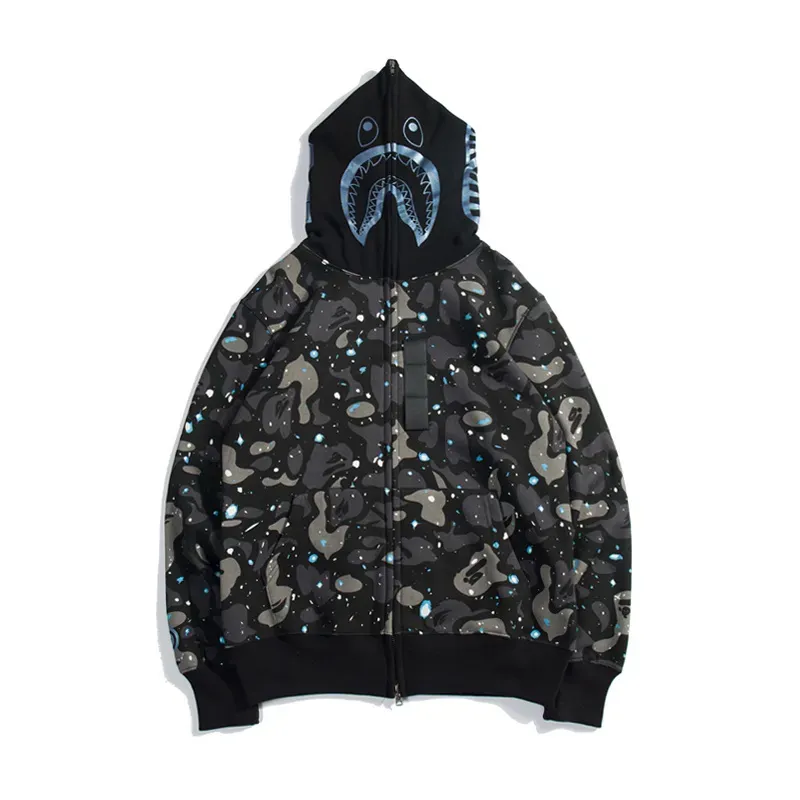 OBO BAPE Luminous Starry Sky Hoodie Black & White
