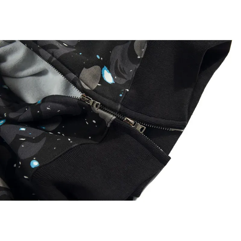 OBO BAPE Luminous Starry Sky Hoodie Black & White