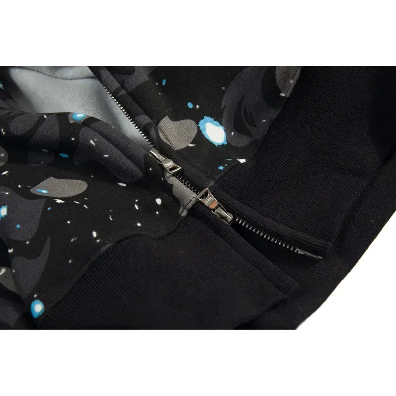 OBO BAPE Luminous Starry Sky Hoodie Black & White