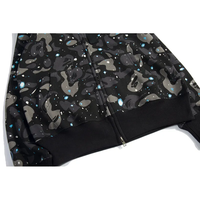 OBO BAPE Luminous Starry Sky Hoodie Black & White