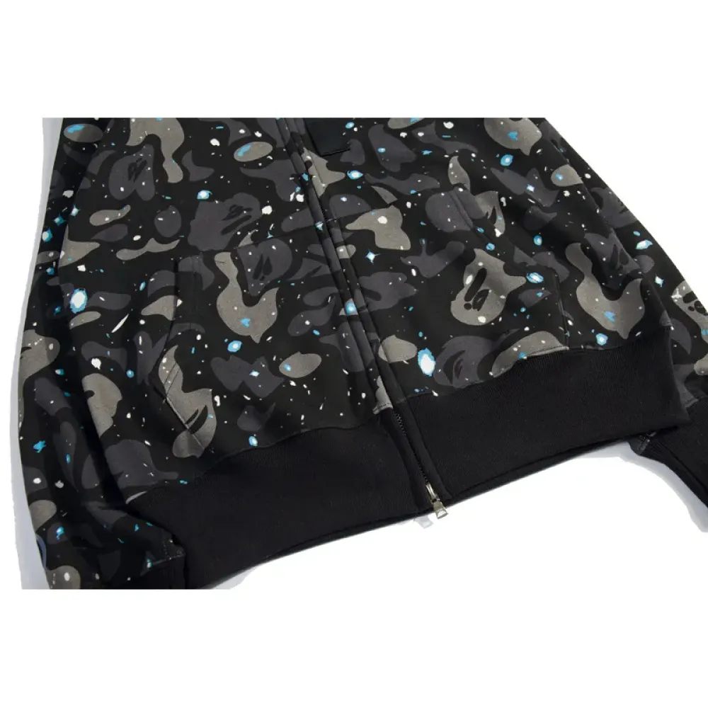 OBO BAPE Luminous Starry Sky Hoodie Black & White