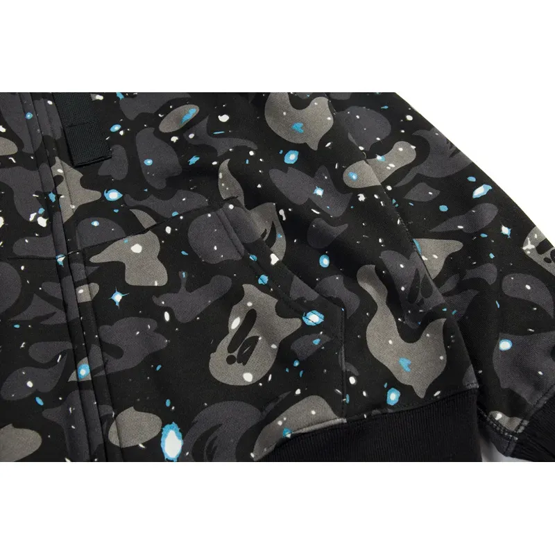 OBO BAPE Luminous Starry Sky Hoodie Black & White