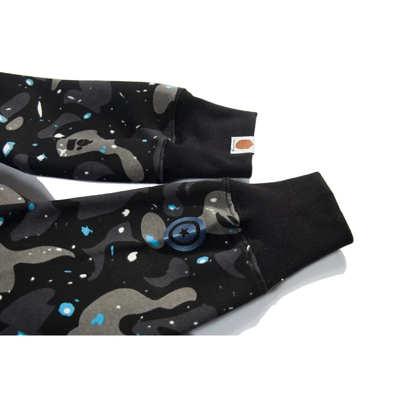 OBO BAPE Luminous Starry Sky Hoodie Black & White