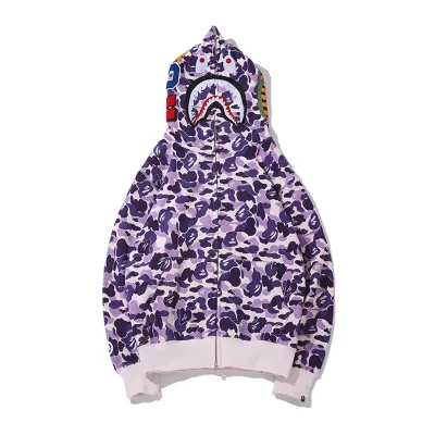 OBO BAPE Purple Camouflage Hooded Hoodie 01