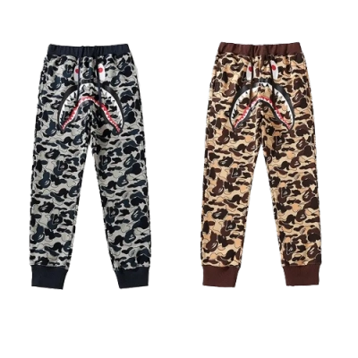 OBO BAPE Shark Head Cookie Camouflage Shark Trousers 01