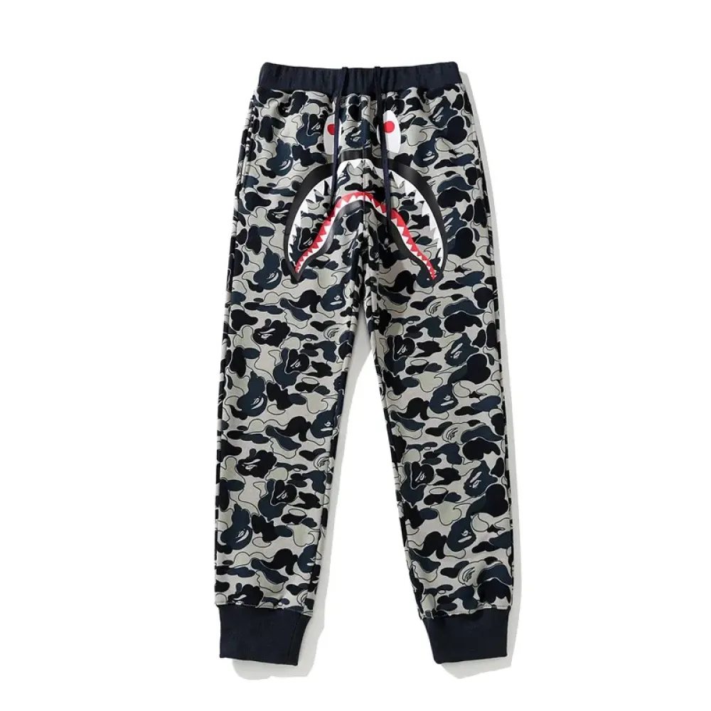 OBO BAPE Shark Head Cookie Camouflage Shark Trousers