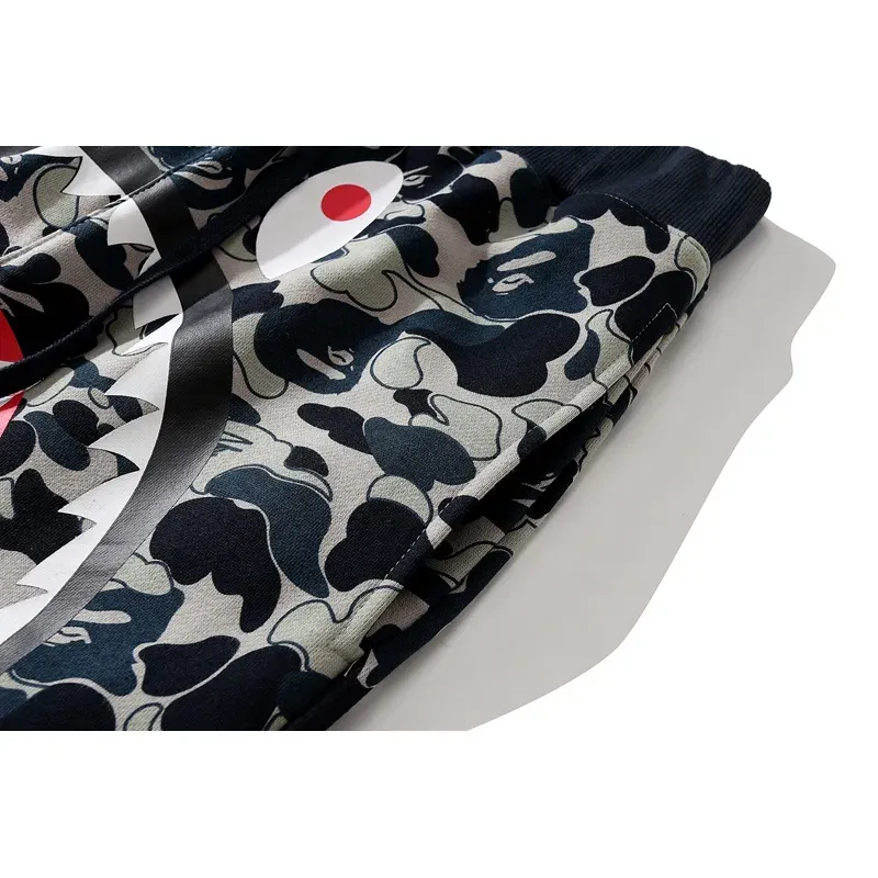 OBO BAPE Shark Head Cookie Camouflage Shark Trousers