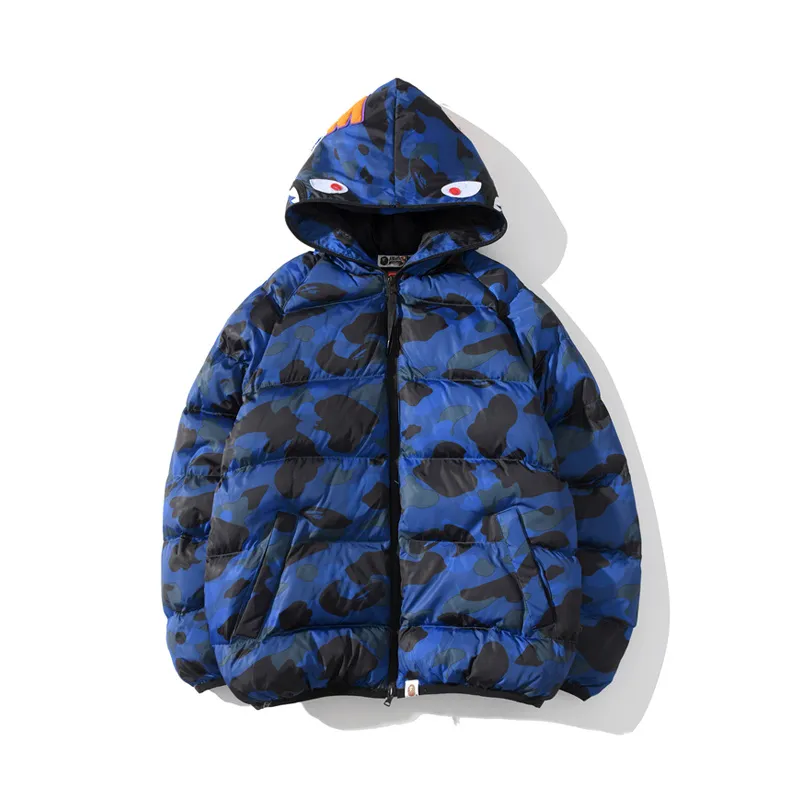 OBO Bape Shark Parka Jacket Red & Yellow & Blue
