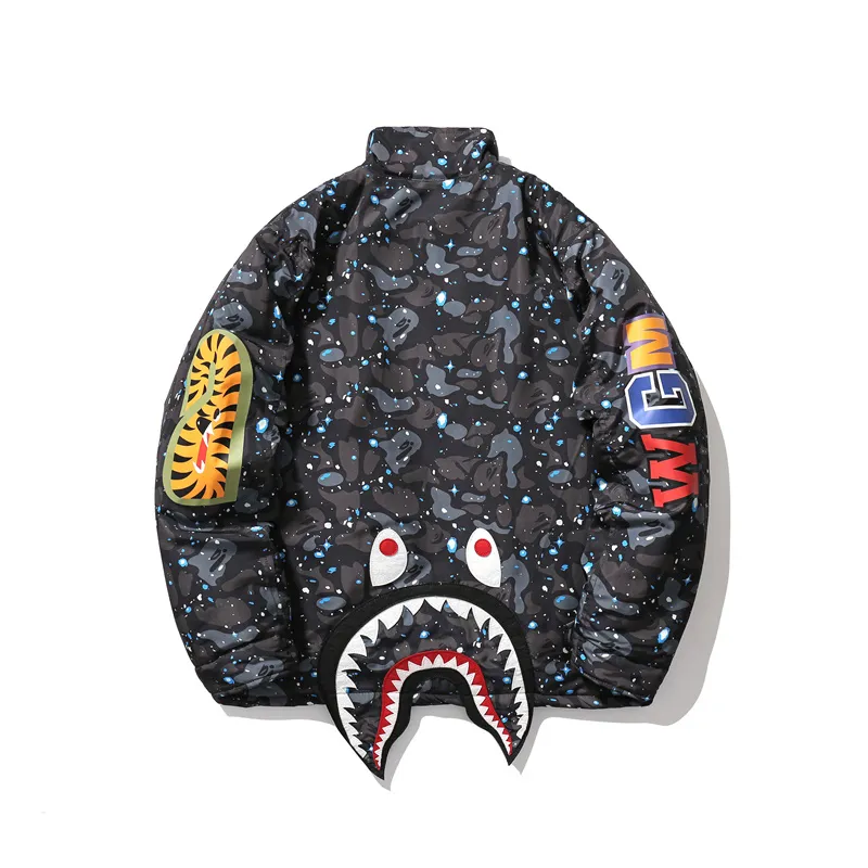 OBO BAPE Shark Starry Sky Cotton Coat Black